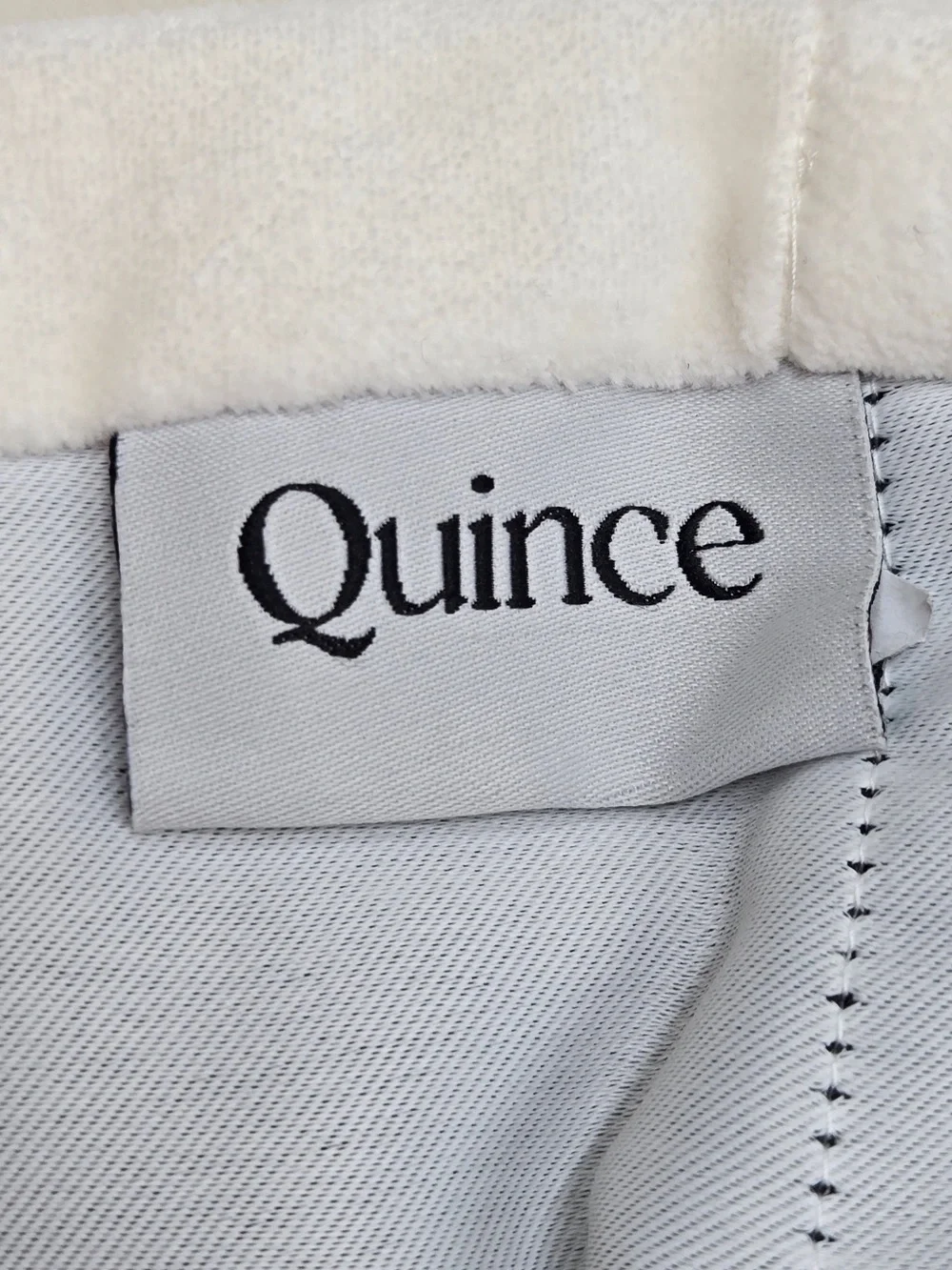 NWT QUINCE Set Of 2 48x84 Cotton Velvet True Blackout Curtains Ivory 9743